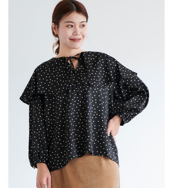 le.coeur blanc「ケープフリルブラウス」|シャツ・ブラウス|