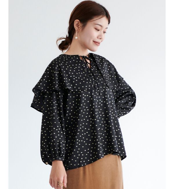 le.coeur blanc「ケープフリルブラウス」|シャツ・ブラウス|