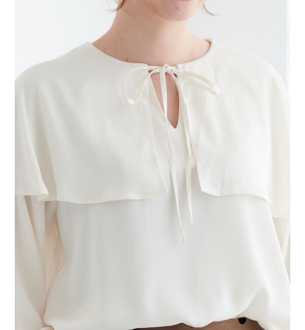 le.coeur blanc「ケープフリルブラウス」|シャツ・ブラウス|