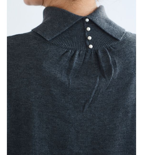 le.coeur blanc「バックパールエリニットプルオーバー」|ニット・セーター|