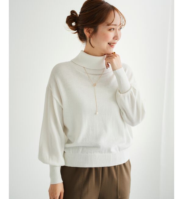 le.coeur blanc「バックパールエリニットプルオーバー」|ニット・セーター|