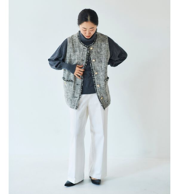 le.coeur blanc「バックパールエリニットプルオーバー」|ニット・セーター|