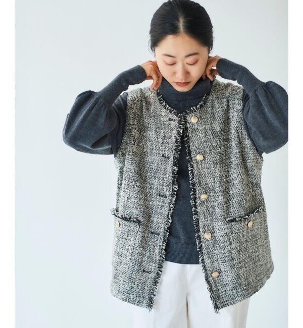 le.coeur blanc「バックパールエリニットプルオーバー」|ニット・セーター|