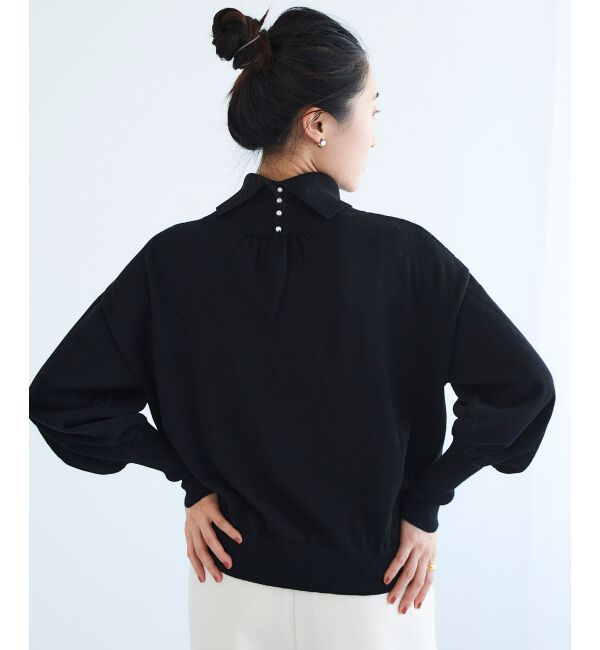 le.coeur blanc「バックパールエリニットプルオーバー」|ニット・セーター|