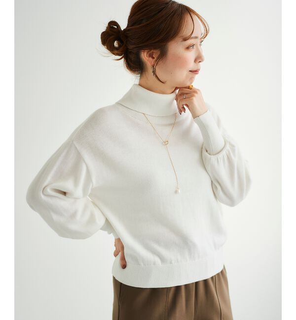 le.coeur blanc「バックパールエリニットプルオーバー」|ニット・セーター|