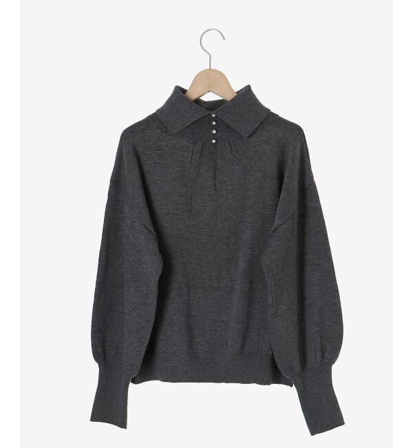 le.coeur blanc「バックパールエリニットプルオーバー」|ニット・セーター|