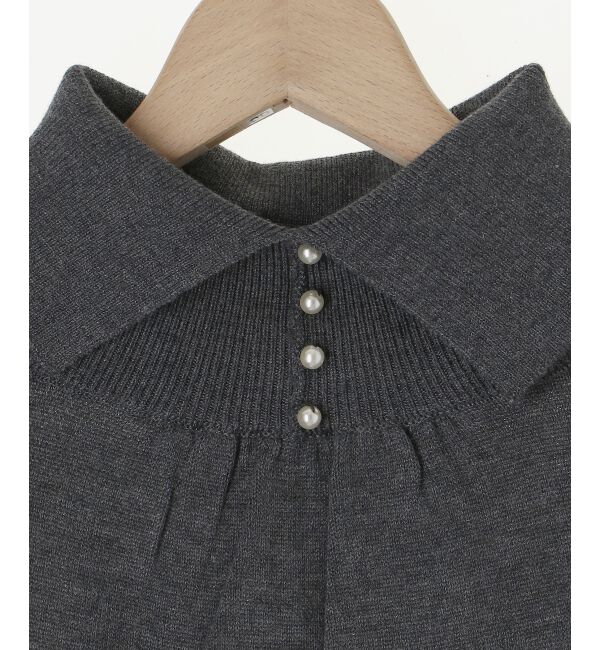 le.coeur blanc「バックパールエリニットプルオーバー」|ニット・セーター|