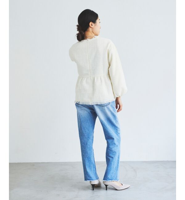 le.coeur blanc「ツイードペプラムプルオーバー」|プルオーバー|
