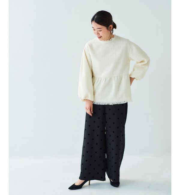 le.coeur blanc「ツイードペプラムプルオーバー」|プルオーバー|