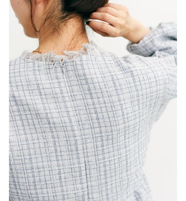 le.coeur blanc「ツイードペプラムプルオーバー」|プルオーバー|