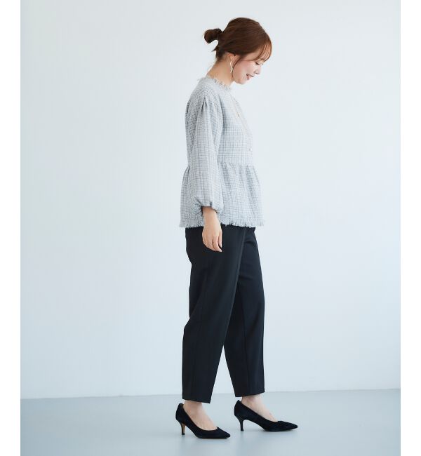 le.coeur blanc「ツイードペプラムプルオーバー」|プルオーバー|