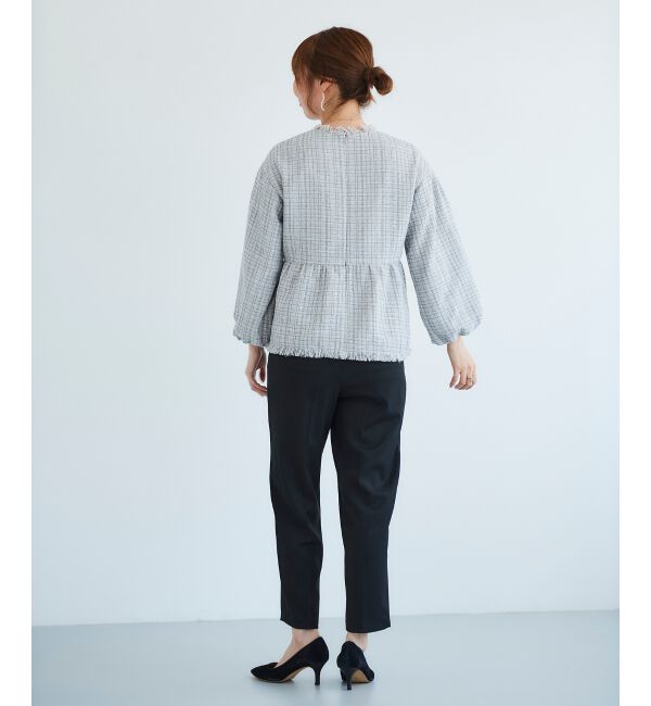 le.coeur blanc「ツイードペプラムプルオーバー」|プルオーバー|