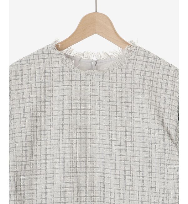 le.coeur blanc「ツイードペプラムプルオーバー」|プルオーバー|