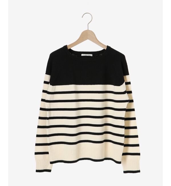  「ブークレーパネルボーダーニット」|ニット・セーター|