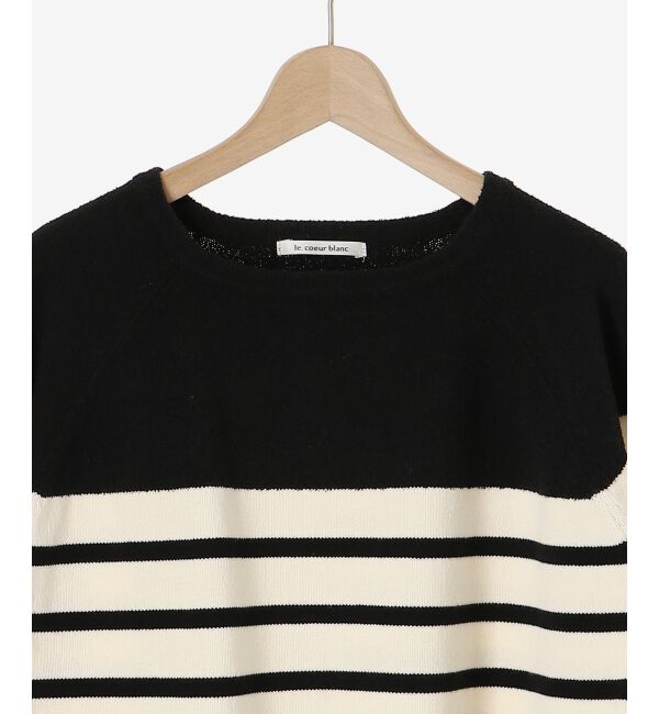  「ブークレーパネルボーダーニット」|ニット・セーター|