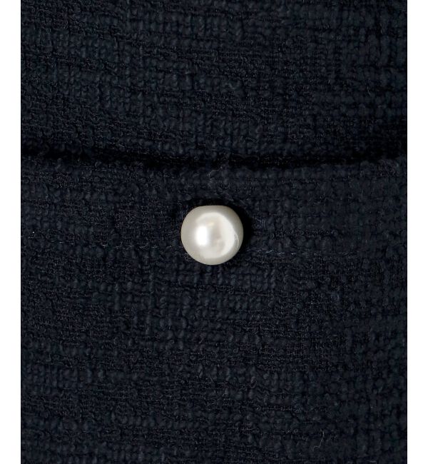 le.coeur blanc「《手洗い可能》ツイーディVネックフレアベスト」|ベスト・ジレ|