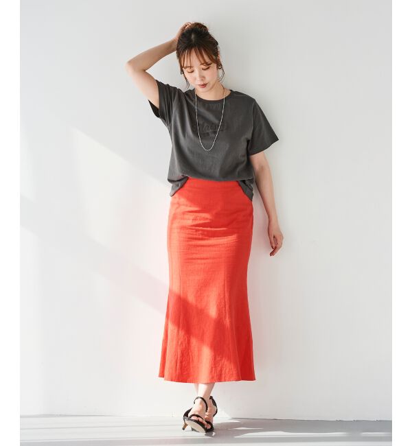  「《手洗い可能》Plaisir発泡プリントロゴTシャツ」|Tシャツ・カットソー|