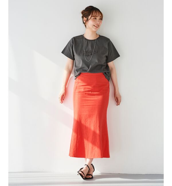  「《手洗い可能》Plaisir発泡プリントロゴTシャツ」|Tシャツ・カットソー|