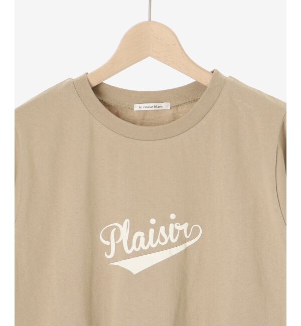  「《手洗い可能》Plaisir発泡プリントロゴTシャツ」|Tシャツ・カットソー|