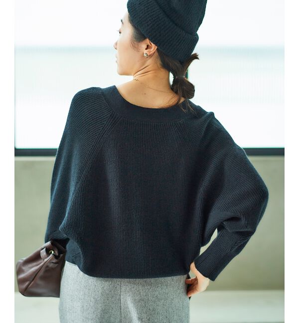  「《手洗い可能》片畦編みVネックカーディガン」|カーディガン|