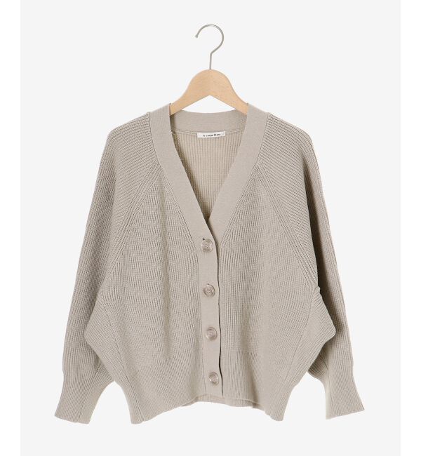 「《手洗い可能》片畦編みVネックカーディガン」|カーディガン|