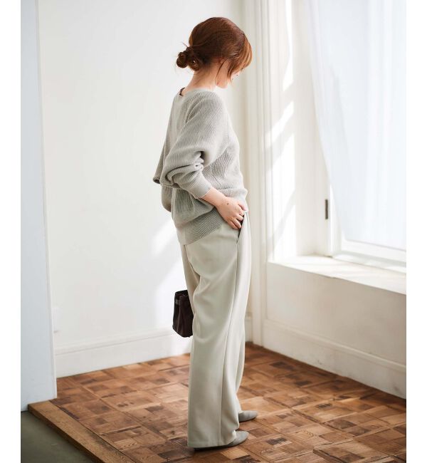  「《手洗い可能》片畦編みVネックカーディガン」|カーディガン|
