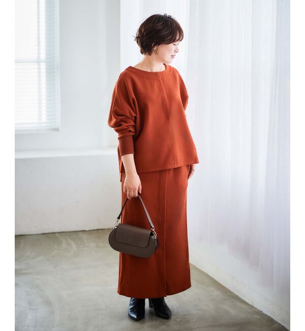  「《手洗い可能》裏起毛ストレッチドルマンプルオーバー」|プルオーバー|