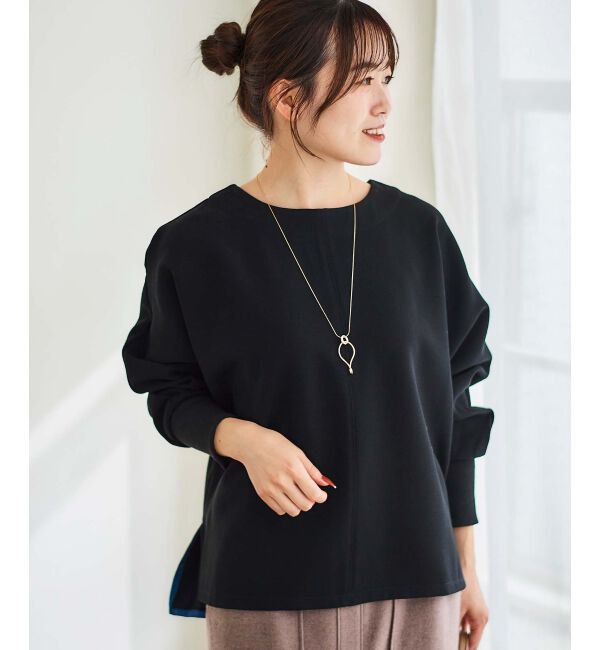  「《手洗い可能》裏起毛ストレッチドルマンプルオーバー」|プルオーバー|