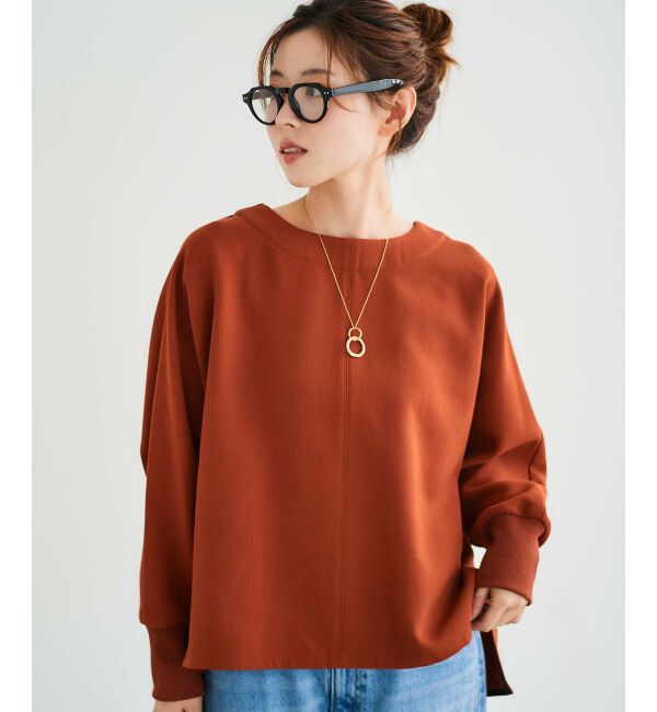  「《手洗い可能》裏起毛ストレッチドルマンプルオーバー」|プルオーバー|