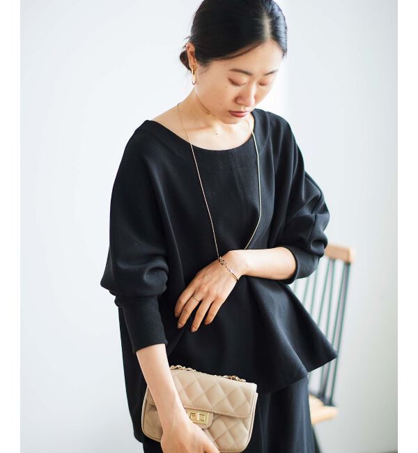  「《手洗い可能》裏起毛ストレッチドルマンプルオーバー」|プルオーバー|