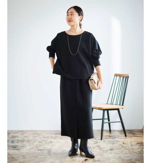  「《手洗い可能》裏起毛ストレッチドルマンプルオーバー」|プルオーバー|