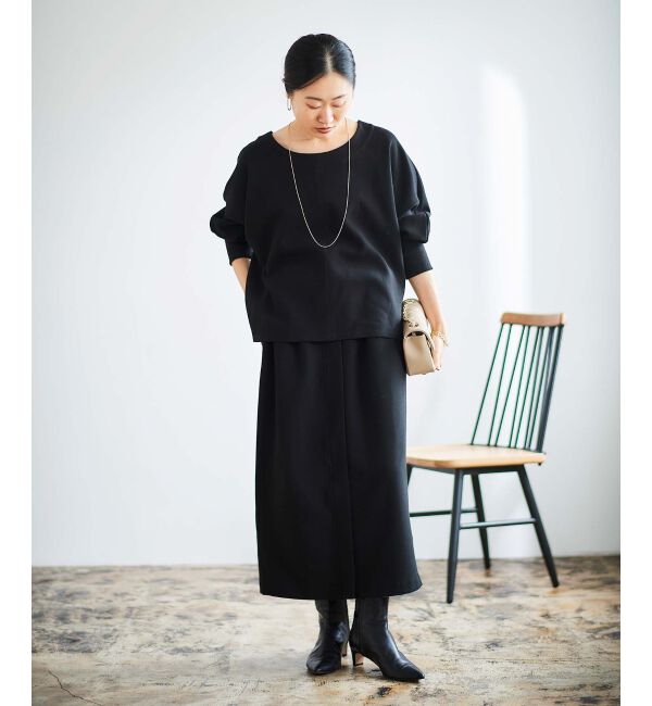  「《手洗い可能》裏起毛ストレッチドルマンプルオーバー」|プルオーバー|