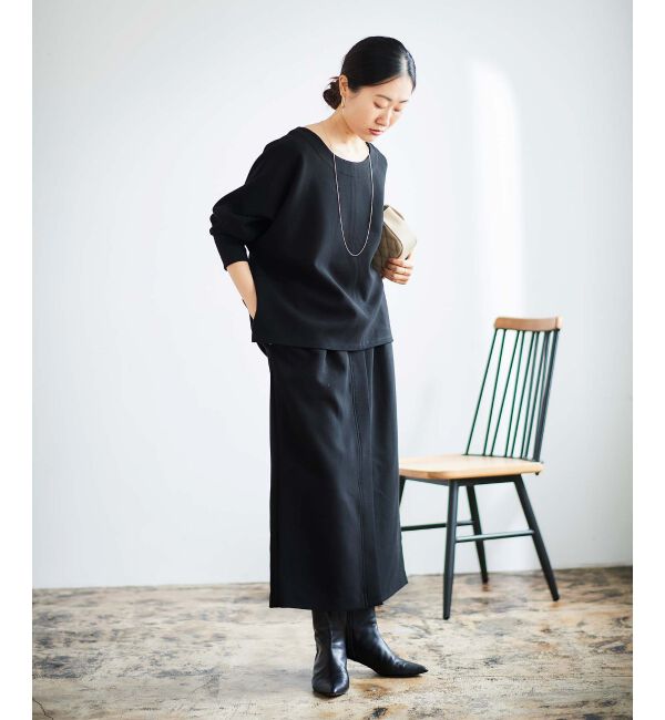  「《手洗い可能》裏起毛ストレッチドルマンプルオーバー」|プルオーバー|