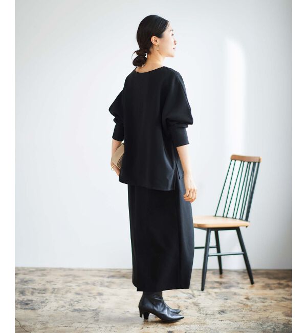  「《手洗い可能》裏起毛ストレッチドルマンプルオーバー」|プルオーバー|