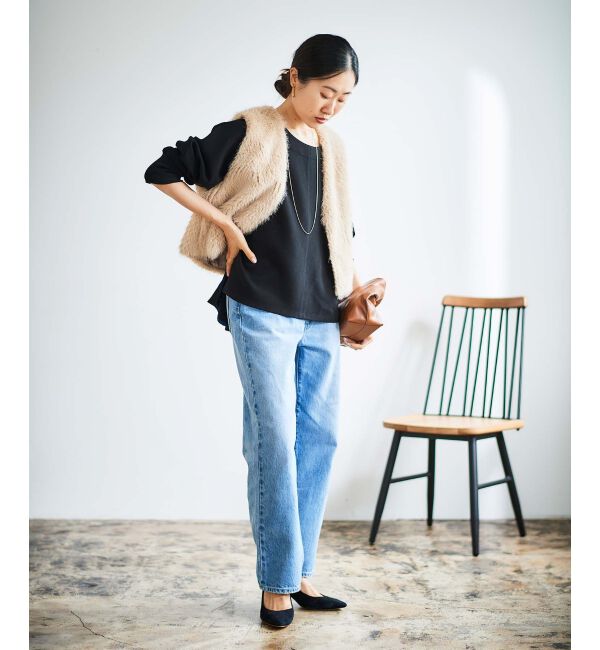  「《手洗い可能》裏起毛ストレッチドルマンプルオーバー」|プルオーバー|