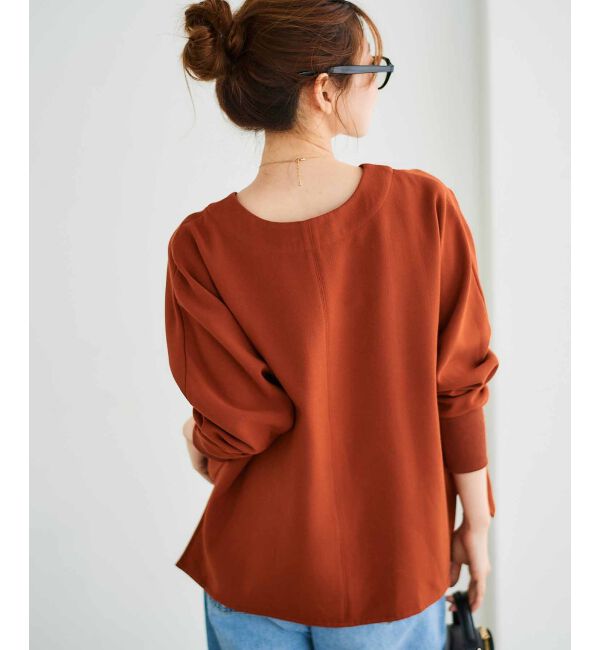  「《手洗い可能》裏起毛ストレッチドルマンプルオーバー」|プルオーバー|