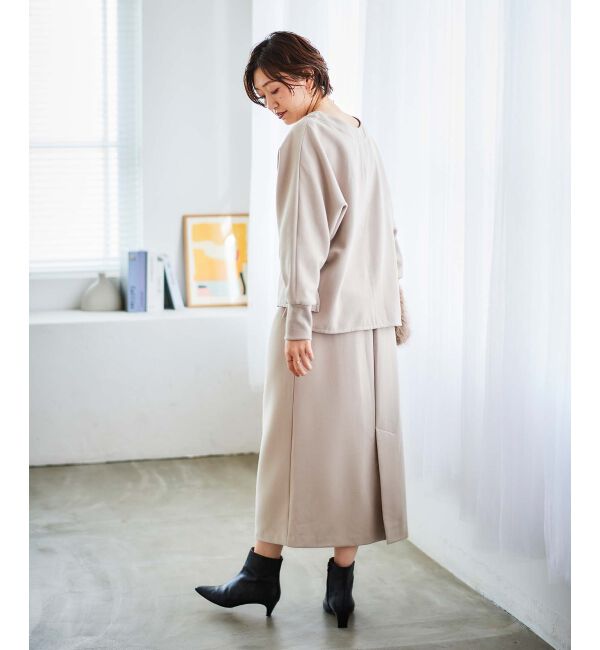  「《手洗い可能》裏起毛ストレッチドルマンプルオーバー」|プルオーバー|