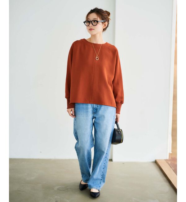  「《手洗い可能》裏起毛ストレッチドルマンプルオーバー」|プルオーバー|