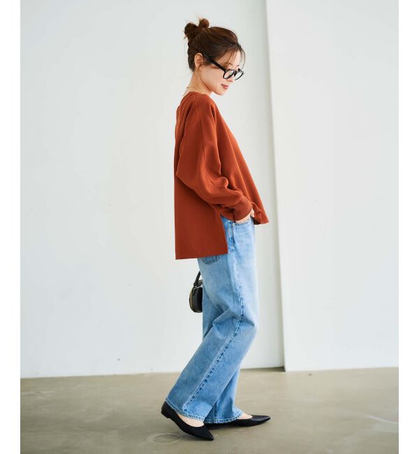  「《手洗い可能》裏起毛ストレッチドルマンプルオーバー」|プルオーバー|