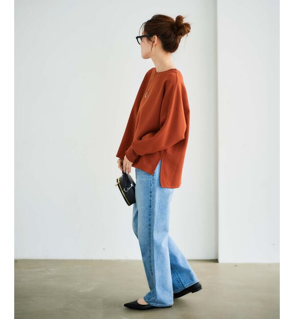  「《手洗い可能》裏起毛ストレッチドルマンプルオーバー」|プルオーバー|