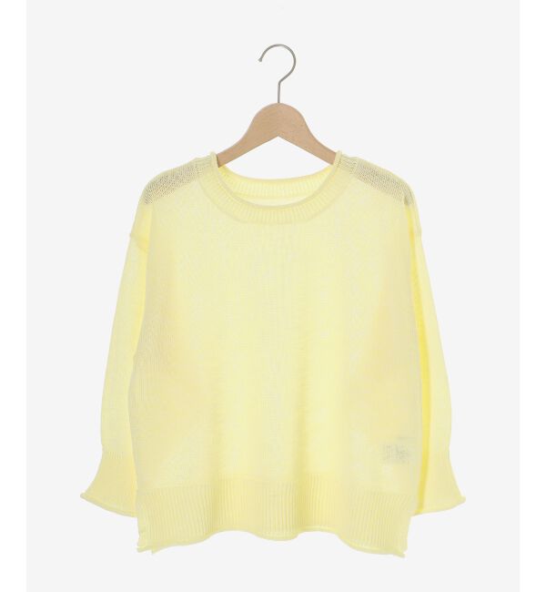  「《手洗い可能》リネンライクニットプルオーバー」|ニット・セーター|