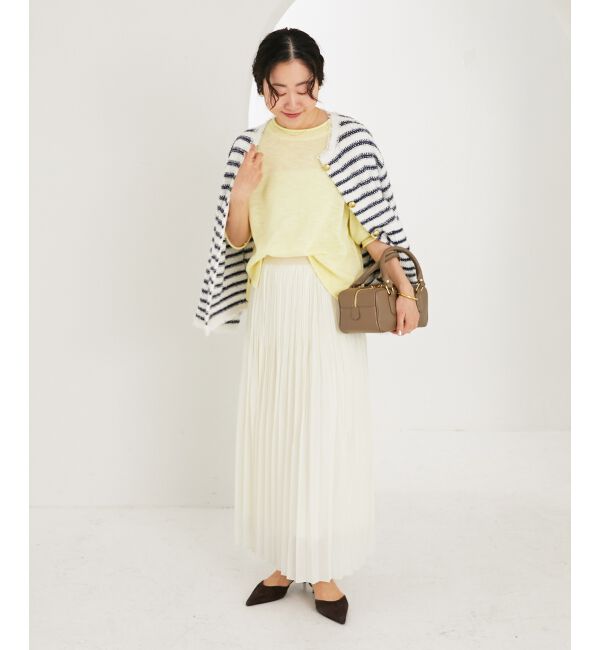  「《手洗い可能》リネンライクニットプルオーバー」|ニット・セーター|