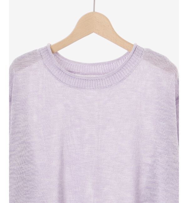  「《手洗い可能》リネンライクニットプルオーバー」|ニット・セーター|