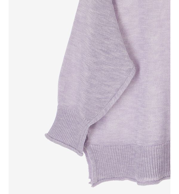  「《手洗い可能》リネンライクニットプルオーバー」|ニット・セーター|