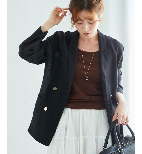  「コットンストレッチテレコタンク」|タンクトップ|