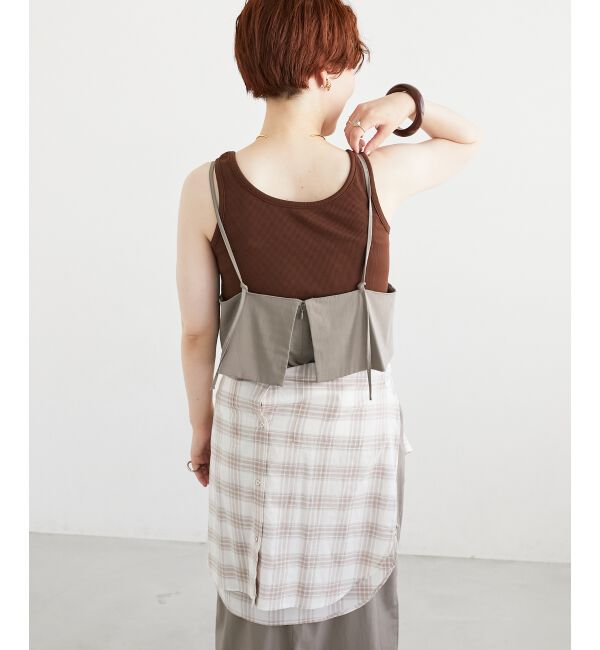  「コットンストレッチテレコタンク」|タンクトップ|