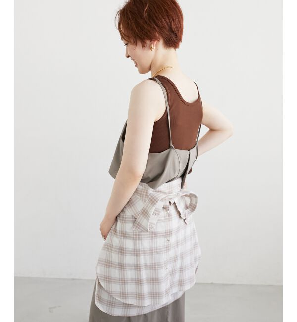  「コットンストレッチテレコタンク」|タンクトップ|