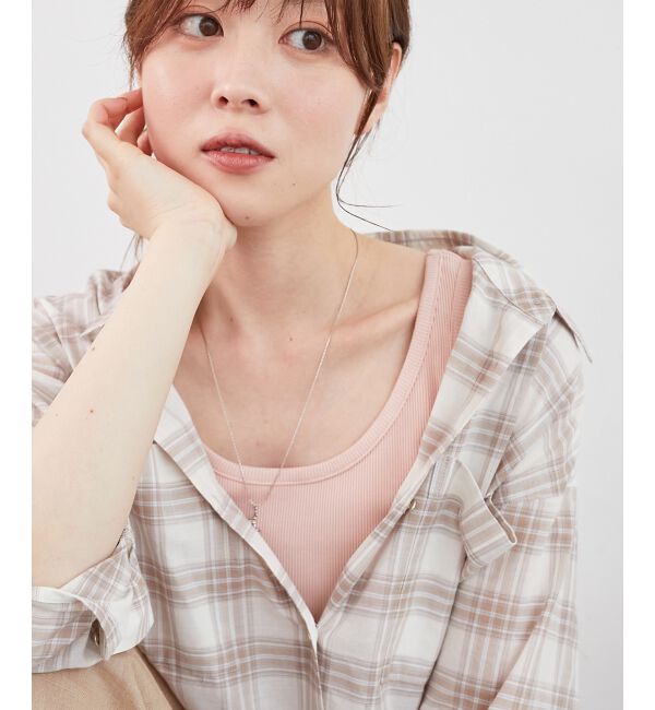  「コットンストレッチテレコタンク」|タンクトップ|