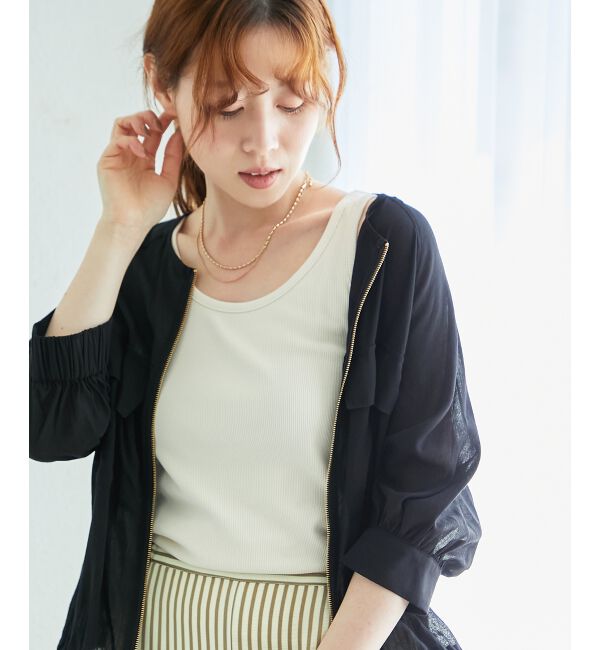  「コットンストレッチテレコタンク」|タンクトップ|