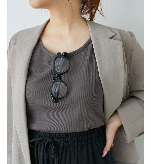  「コットンストレッチテレコタンク」|タンクトップ|